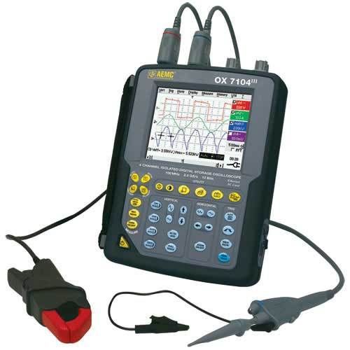 AEMC OX7104III Hand-Held Oscilloscope 100MHz (4x100MHz, 50k memory)