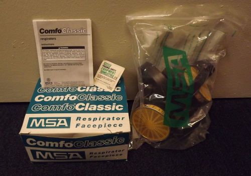 MSA Comfo Classic Large Black Respirator 808073 Softfeel Silicone  Brand New!