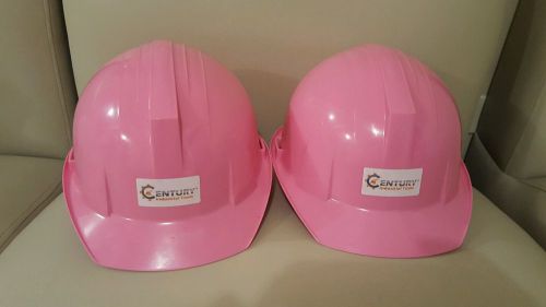 2 PZ OF NEW COLOR PINK HARD HAT W/RATCHET SUSPENSION