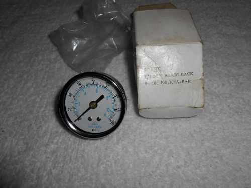 Hg VAC 2&#034; Dry Utility Pressure Gauge Steel 1/4&#034; NPT Back Mount 0 to 160