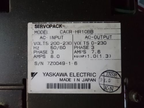 YASKAWA CACR-HR10BB SERVOPACK