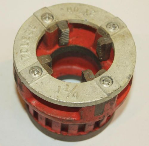 Toledo No 12 Pipe Theader Die Head 1-1/4&#034;