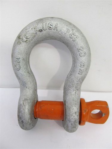 CM, MC652G, 3/4&#034;, 3-3/4 Ton WLL, Galvanized Screw Pin Snchor Shackle