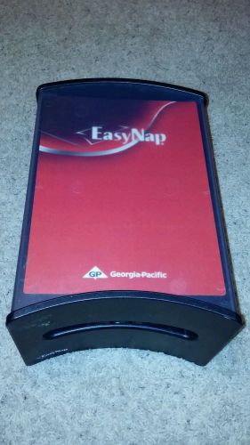 Large 500 napkin georgia pacific easynap 54510 black counter tabletop dispenser for sale