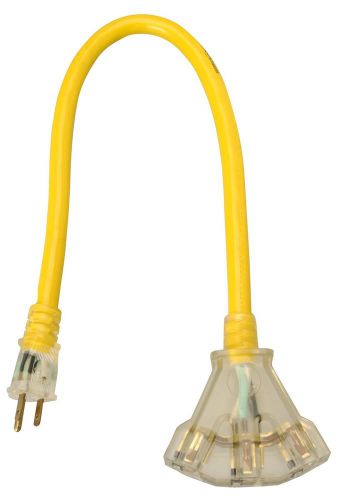 Yellow jacket 2882 12/3 heavy-duty 15-amp sjtw contractor extension cord with... for sale