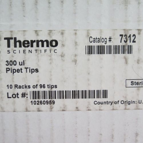 Matrix 300 ul pipet tips  # 7312 qty 960 300ul  pipette  10 racks for sale