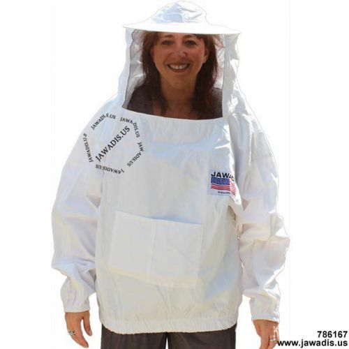 Medium jawadis white adult lightweight pullover best beekeepers jacket with veil for sale