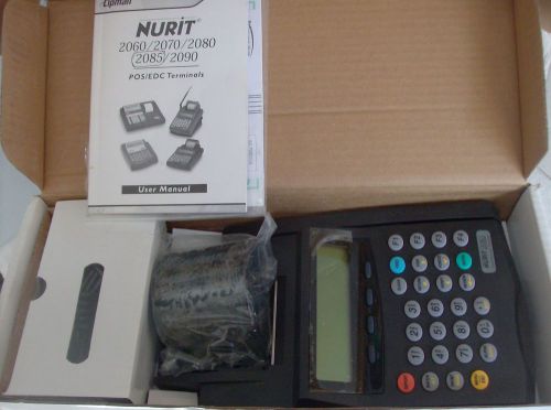 Lipman Electronic Nurit 2085 Credit Card Terminal w/ Managers Card &amp; User Manual