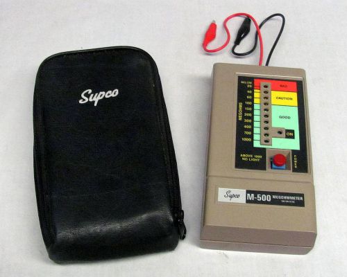 SUPCO M-500 Megohmmeter Electronic Insulation Tester w/Carrying Case