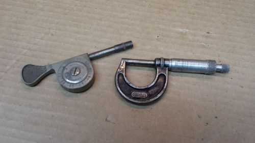 Starrett #436-1 Micrometer &amp; Starrett revolution counter