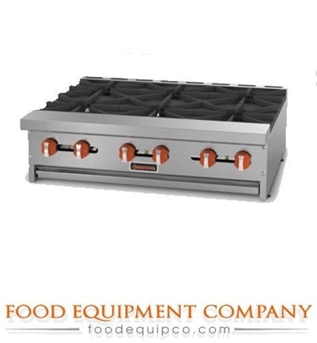 Sierra srhp-6-36 sierra hotplate, gas, countertop, 36&#034;w, (6) 30,000 btu open... for sale