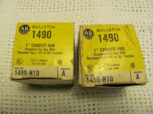 Lot of 2 Allen Bradley Bulletin. A-B. 1&#034; Conduit Hub.1490-N10. NOS Allen-Bradley