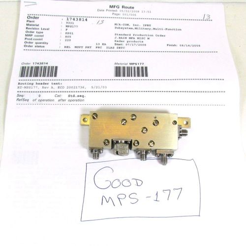 M/A COM MPS177 Rev A Coaxial Detector 927044-1B - SMA Female