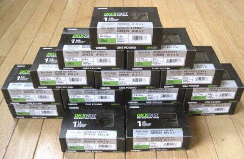 (16) Starborn Deckfast #10 x 4&#034; Epoxy Green 1 lb. Deck Screw Boxes