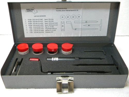 Midland Supply Screw Thread Insert Tool Kit, 8-32