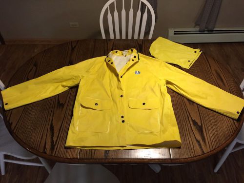 Bata/Onguard Medium Yellow Webtex Ribbed PVC On Polyester Webtex Rain Jacket