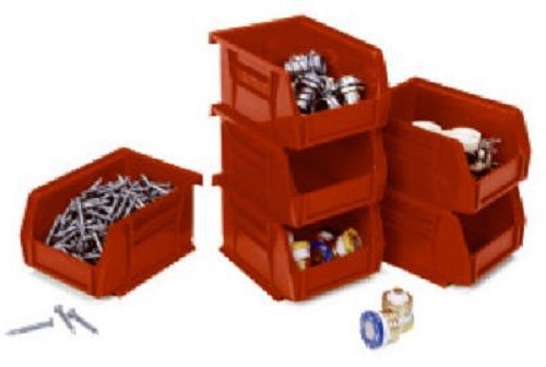 Akro Mills, 12 Pack, 4-1/8&#034; x 5-3/4&#034; x 3&#034;, Red, Storage Multi-Bin