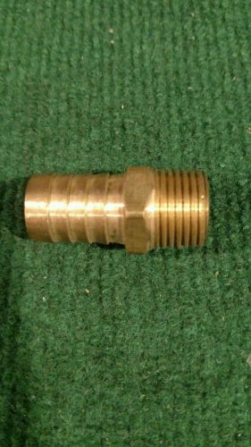 Hose barb for 3/4&#034; id hose x 1/2&#034; male npt hex body brass fuel &amp; water fitting for sale