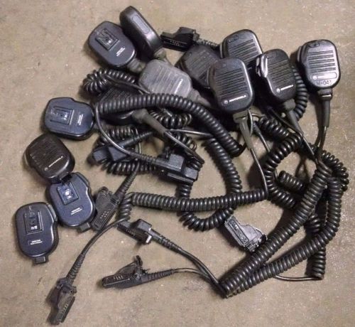 Lot of 13 Motorola Speaker Microphone NMN6193B NMN6193C HT1000 XTS3000 XTS5000