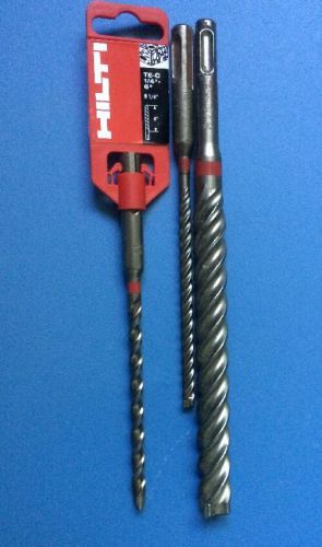 HILTI  TE-C Lot of 3  1- 5/8&#034;-8, 2- 1/4&#039;-6  SDS Hammer Drill Bits New