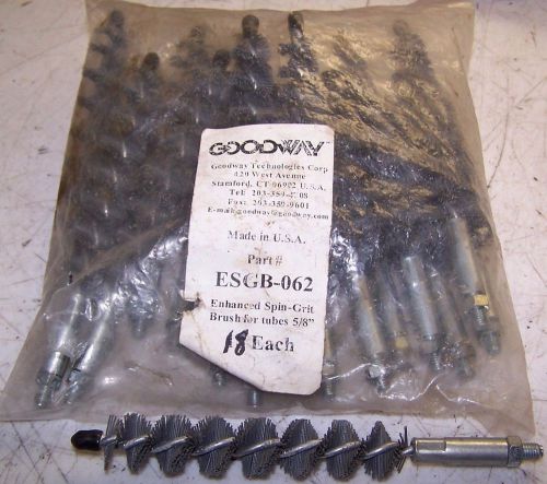 18) NEW GOODWAY ESGB-062 ENHANCED SPIN GRIT BRUSH FOR 5/8&#034; TUBE NYLON SPIN BRUSH