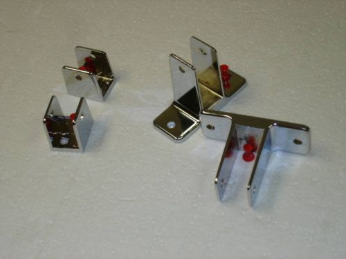 Toilet stall hardware - side panel mounting clip set for sale