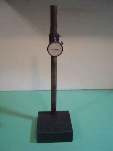 Machinist Height Gauge 16&#034;+ w/ Granite Base &amp; Mitutoyo 2923F10 Jeweled Gauge