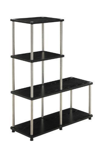 Convenience Bookcases Concepts Multi L Bookshelf Black New Free Shipping Sale