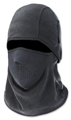 Ergodyne N-Ferno 6827 Fleece/Neoprene Balaclava, 2-Piece, Black