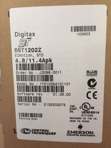 NEW EMERSON CONTROL TECHNIQUES DST1202Z DIGITAX SERVO DRIVE w Keypad