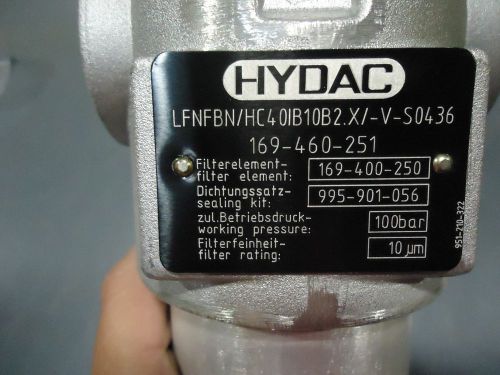 HYDAC #LFNFBN/HC401B10B2.X/-V-S0436 PUMP FILTER