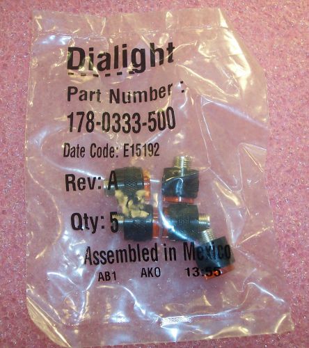 QTY (5) 178-0333-500 DIALIGHT YELLOW AMBER FLAT NON DIFFUSING PMI CAP LC11YN2