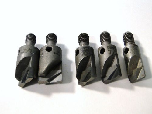 5 PC RIVET SHAVER BIT LOT SIZES 1/2, 3/8 &amp; 7/16 AIRCRAFT TOOLS