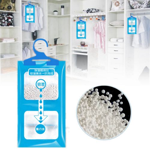 Hanging Dehumidifier Bags Wardrobe Damp Mildew Absorb Moisture Dryer Desiccant