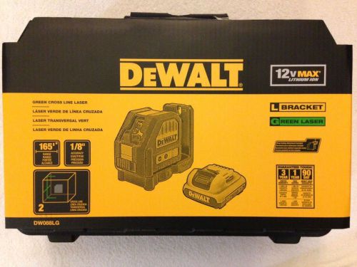 New DW088LG 12V 12 Volt Self Levelling Green Cross 2 Line Laser New in Box