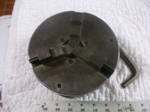 6 1/2&#034;  Heavy 3 Jaw Chuck  Vintage 10&#034; Logan Metal Lathe  1 1/2&#034; Bore  8 TPI  CW