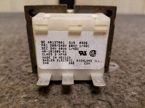 Rheem Transformer 240 24 volt BE351640GEK BE40137001 46-101905-01