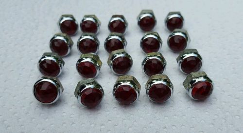 Vintage Red Jeweled Glass Panel Lights New Stock Lot of 20.