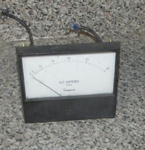 SIMPSON  AC  AMPERES RMS METER-  0-30