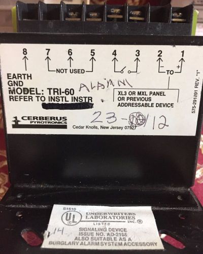 SIEMENS CERBERUS PYROTRONICS TRI-60 INTELLIGENT MODULE FIRE ALARM TRI60