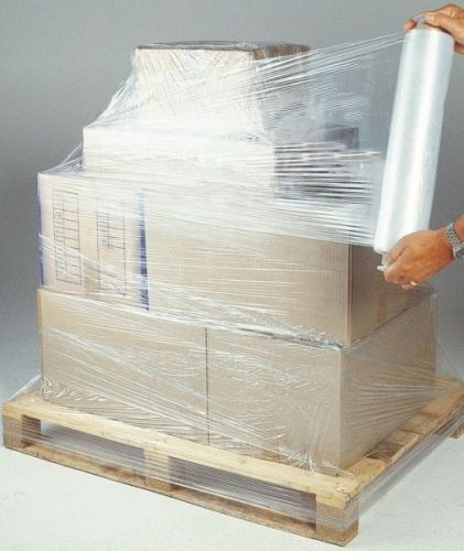 4 rolls 18&#034; x 1500ft 80 gauge pallet wrap stretch film shrink hand wrap 1500&#039; for sale