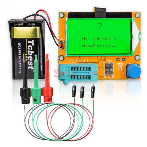 12864lcd esr transistor resistor diode capacitor mosfet tester w/test hook for sale