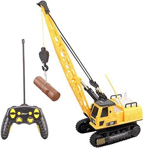 Top Race 12 Channel Remote Control Crane, Battery Powered Radio Control Crane &amp;