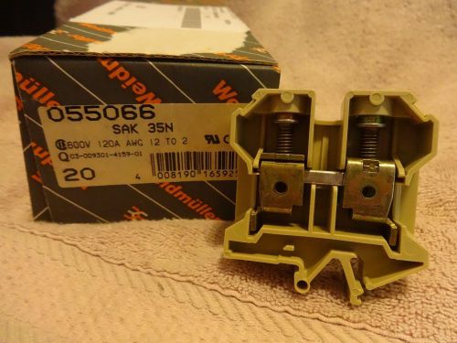 Weidmuller SAK 35N Terminal Block 800 V DIN Rail 0550660000 Box of 17 - 055066