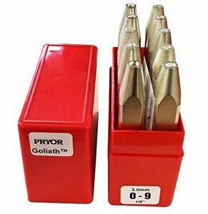 Pryor Goliath Phd10030 09 Heavy Duty Sharp Faced Punches 10 Piece 1/8&#034; 3.0mm