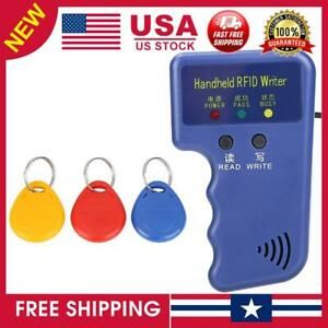 Handheld 125KHz RFID Duplicator Key Copier Reader Writer ID Card Programmer