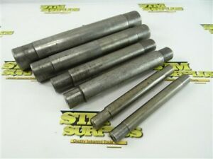 LOT OF 6 LATHE MANDRELS 39/64&#034; TO 1-1/2&#034; UNION PRATT &amp; WHITNEY