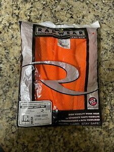 RADWEAR REFLECTIVE SAFETY VEST~POCKETS~ORANGE~SIZE 2X~CONSTRUCTION~