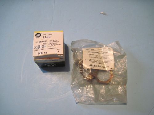 Allen bradley 3/4  conduit hub and grounding adapter , 1490-n9 + 1490-n20 , new for sale