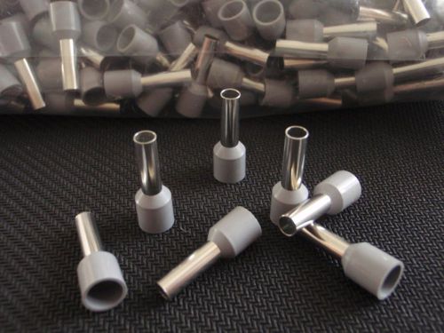 50 pc 16 awg wire cable ferrule crimp gray e1508 for sale